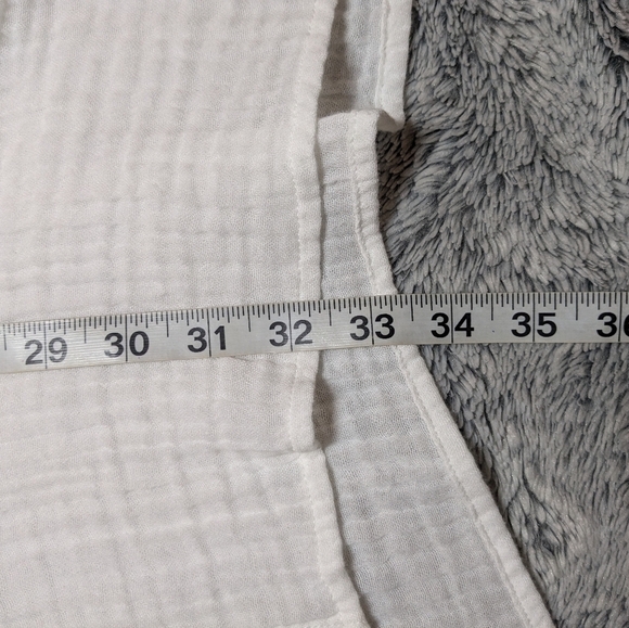 NEW Eileen Fisher White Collar Shirt Organic Cotton Lofty Gauze Classic XXL 2XL - Picture 2 of 11